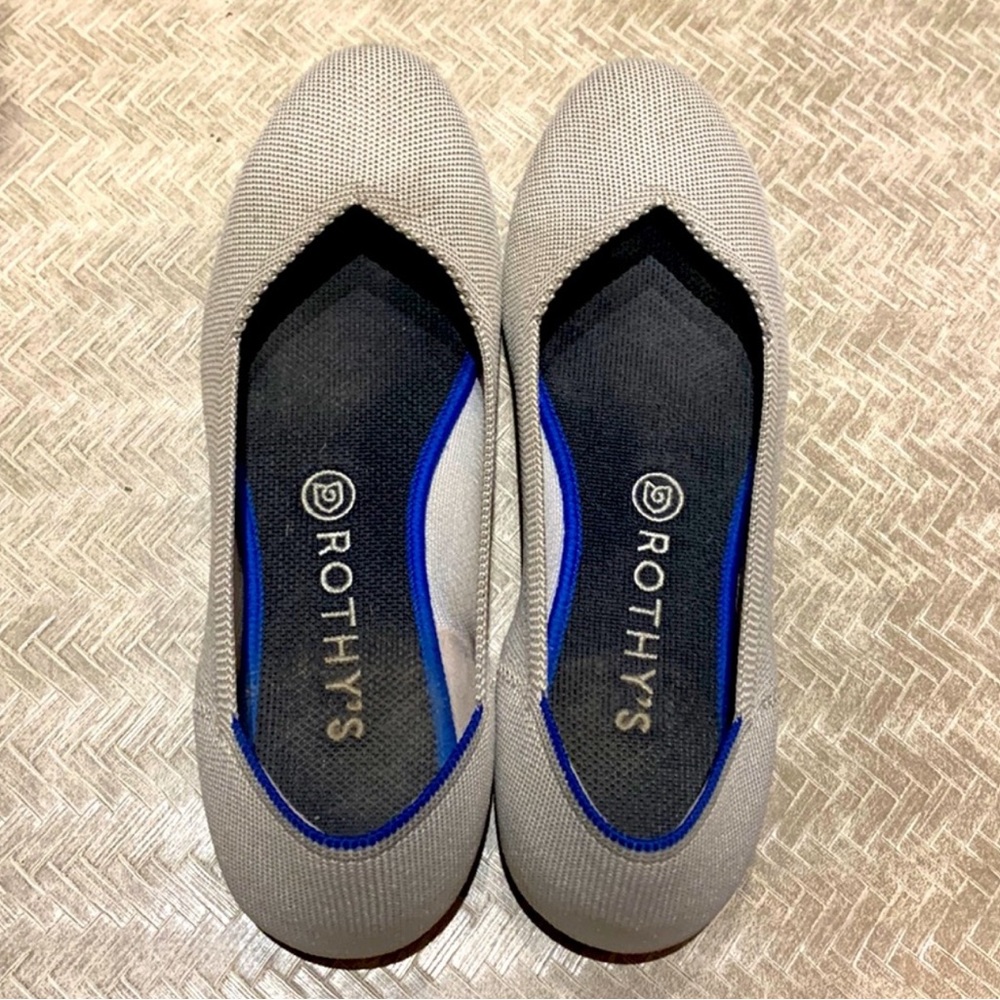 Rothy’s flats black/white 9.5 like new